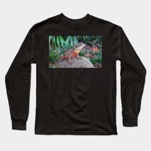 Water Dragon in Maleny Queensland Long Sleeve T-Shirt